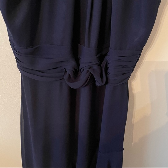 Eliza J Beaded Halter Tiered Chiffon Gown - Picture 4 of 10